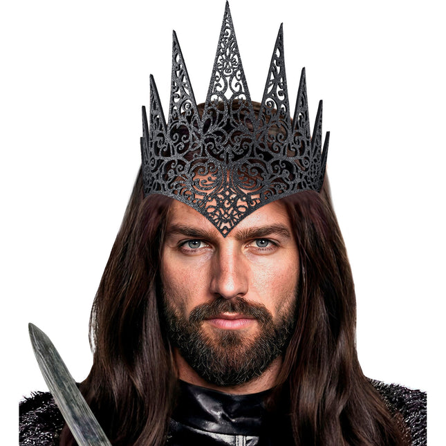 Czarna korona na Halloween