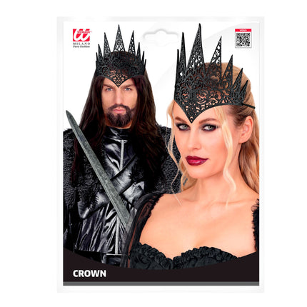 Czarna korona na Halloween