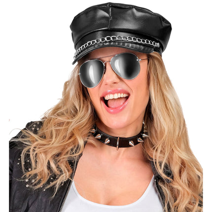Halloweenowy choker – czarny z kolcami