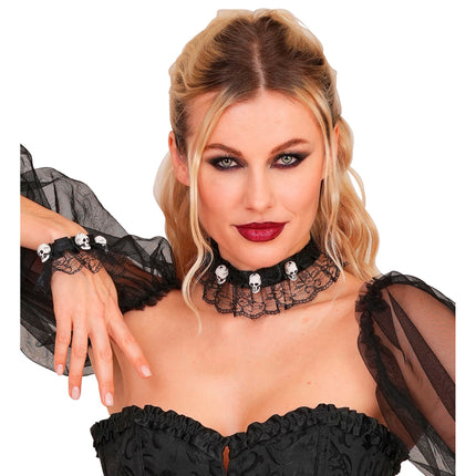 Zestaw biżuterii na Halloween: obroża i bransoletka