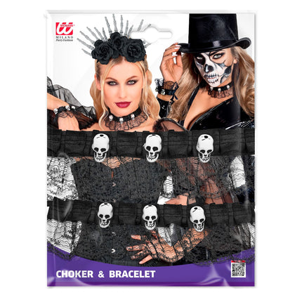 Zestaw biżuterii na Halloween: obroża i bransoletka