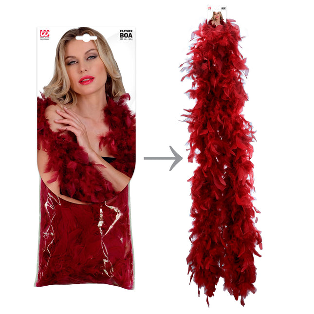 Bordeaux Red Boa 1,8 m