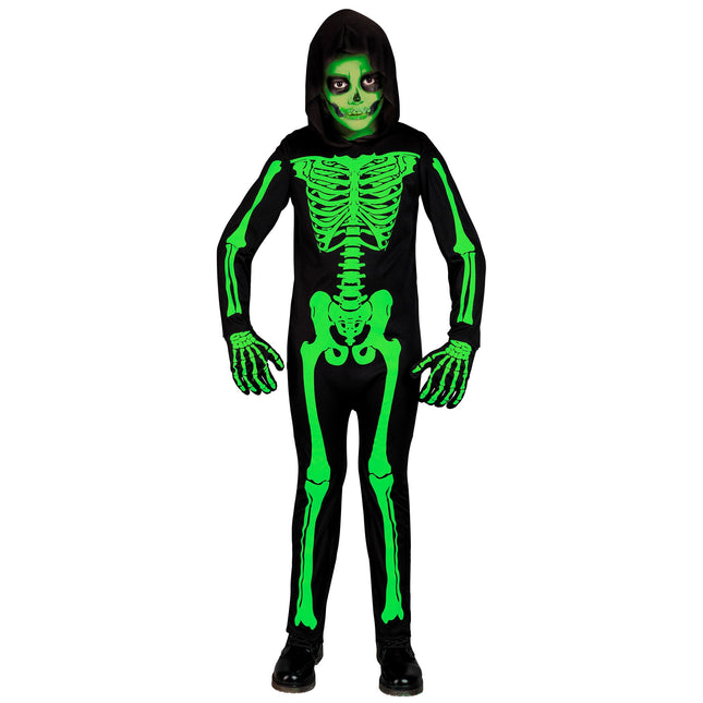 Kostium na Halloween Czarny Zielony Dziecko Szkielet 2 częściowy