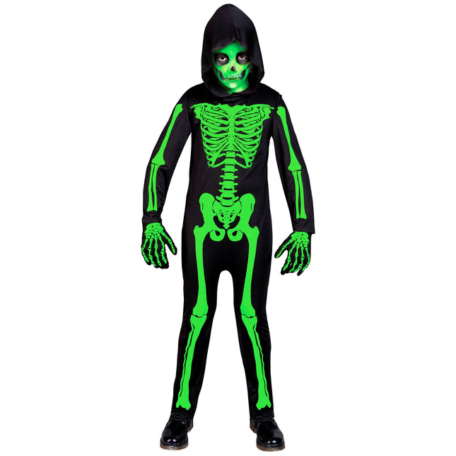 Kostium na Halloween Czarny Zielony Dziecko Szkielet 2 częściowy