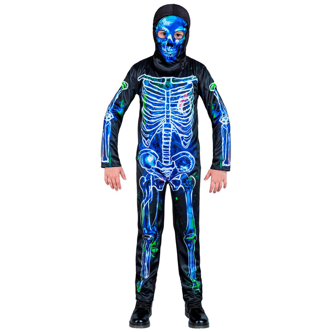 Kostium na Halloween Czarny Niebieski Dziecko Szkielet 2-częściowy