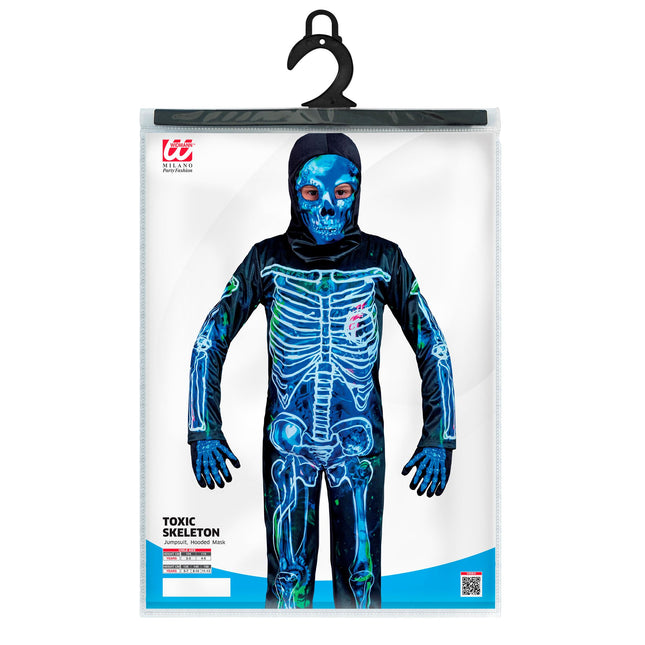 Kostium na Halloween Czarny Niebieski Dziecko Szkielet 2-częściowy