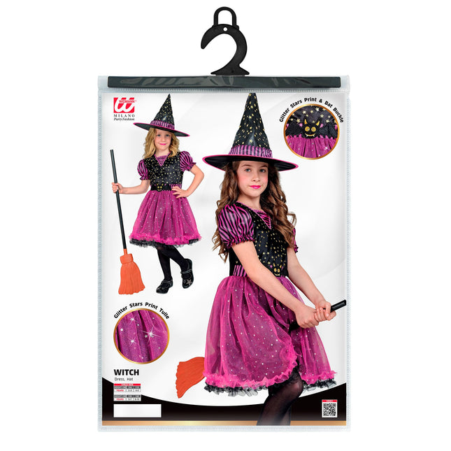 Kostium na Halloween dla dziecka Czarownica 2-częściowy
