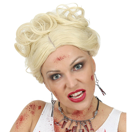 Kolczyki na Halloween Nożyczki z krwią
