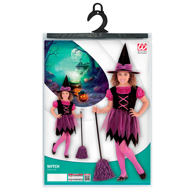 Kostium na Halloween Różowa Dziewczyna Czarownica