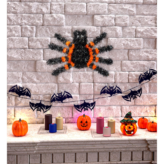 Dekoracja ścienna na Halloween Pająk 34 cm