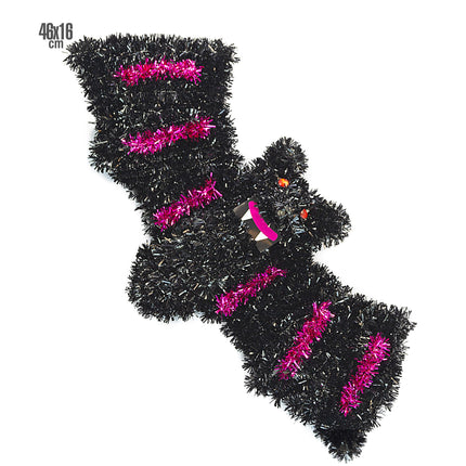Halloweenowa dekoracja ścienna Nietoperz 46 cm