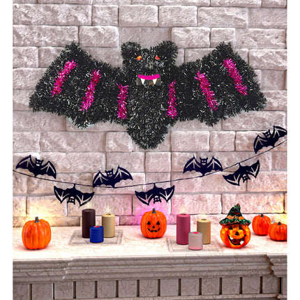 Halloweenowa dekoracja ścienna Nietoperz 46 cm