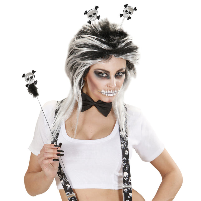 Opaska do włosów na Halloween Czaszka
