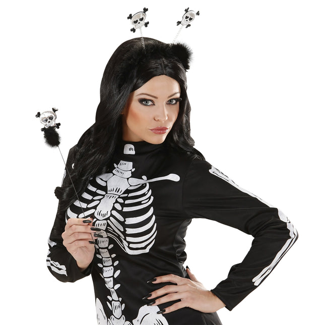 Opaska do włosów na Halloween Czaszka