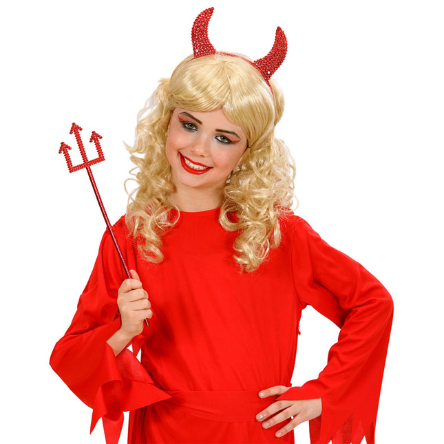 Zestaw akcesoriów na Halloween Czerwony 2 szt