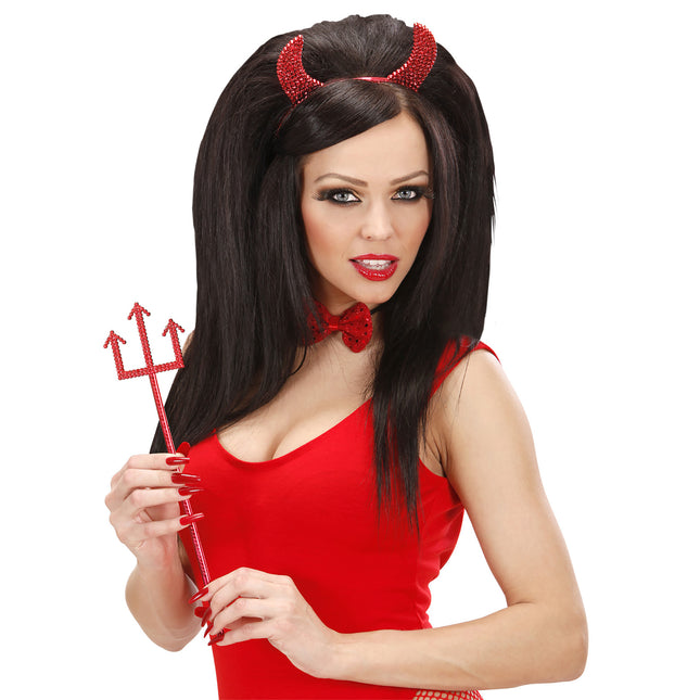 Zestaw akcesoriów na Halloween Czerwony 2 szt