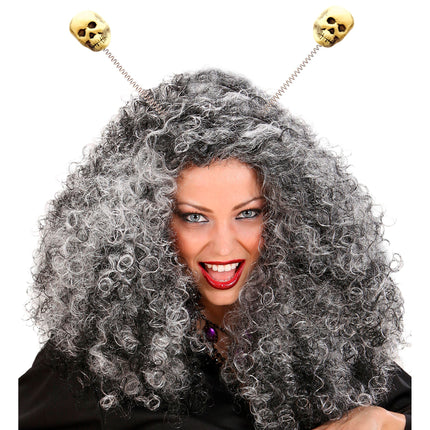 Opaska do włosów na Halloween Białe czaszki