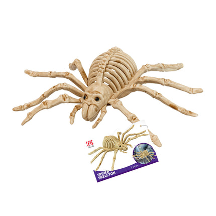 Halloweenowy sztuczny szkielet pająka 24 cm