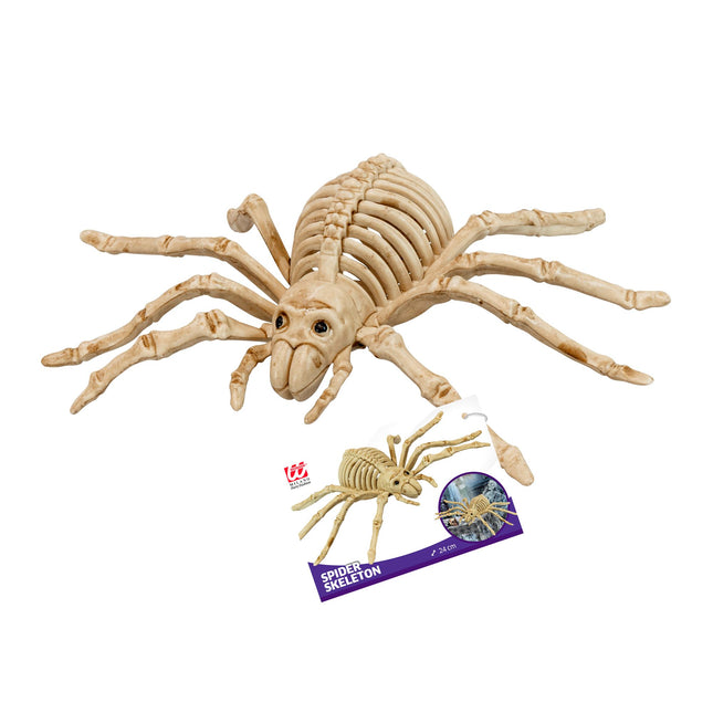 Halloweenowy sztuczny szkielet pająka 24 cm