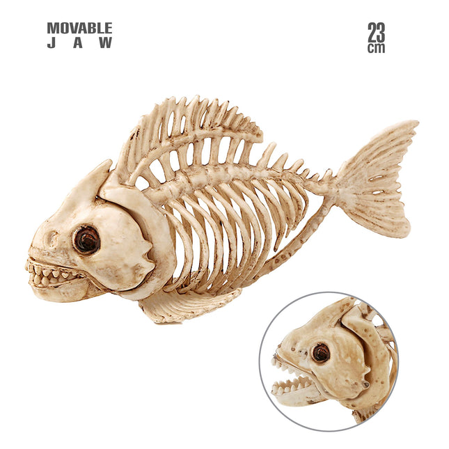 Halloweenowa ryba szkielet 23 cm