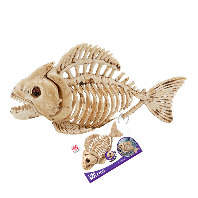 Halloweenowa ryba szkielet 23 cm