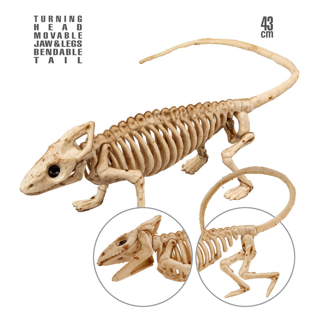 Halloweenowy szkielet iguany 43 cm