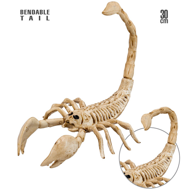 Halloweenowy szkielet skorpiona 30 cm