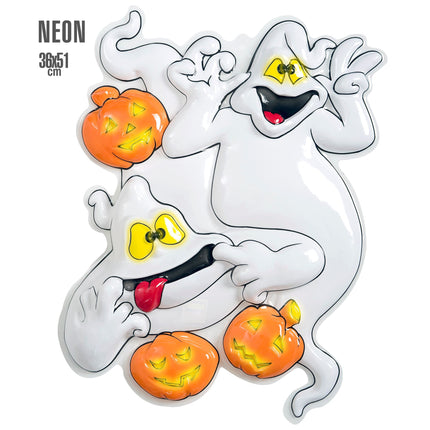 Halloweenowa dekoracja ścienna Duch 51 cm