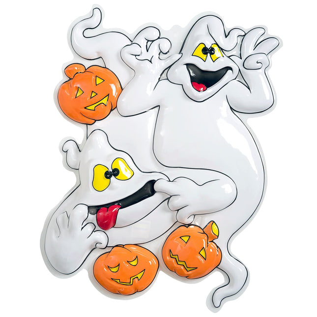 Halloweenowa dekoracja ścienna Duch 51 cm
