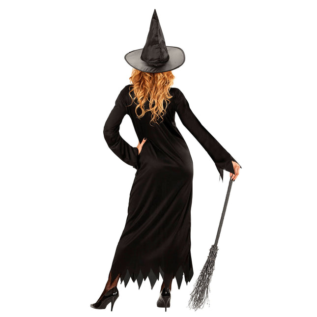 Kostium na Halloween Czarno-złota damska czarownica 2-częściowy
