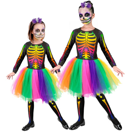 Strój na Halloween Kolorowy Szkielet