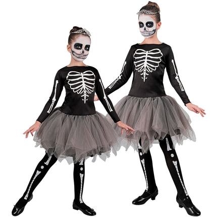 Sukienka na Halloween Dziewczynka Balerina Szkielet