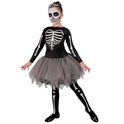 Sukienka na Halloween Dziewczynka Balerina Szkielet