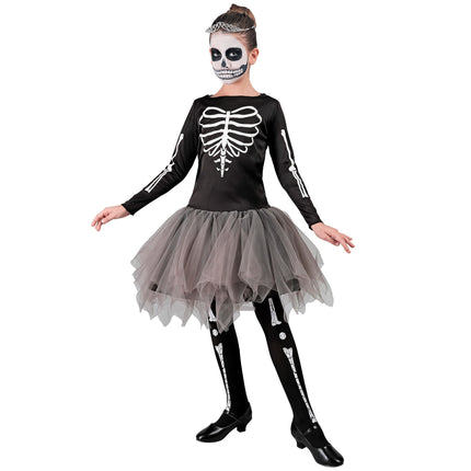 Sukienka na Halloween Dziewczynka Balerina Szkielet
