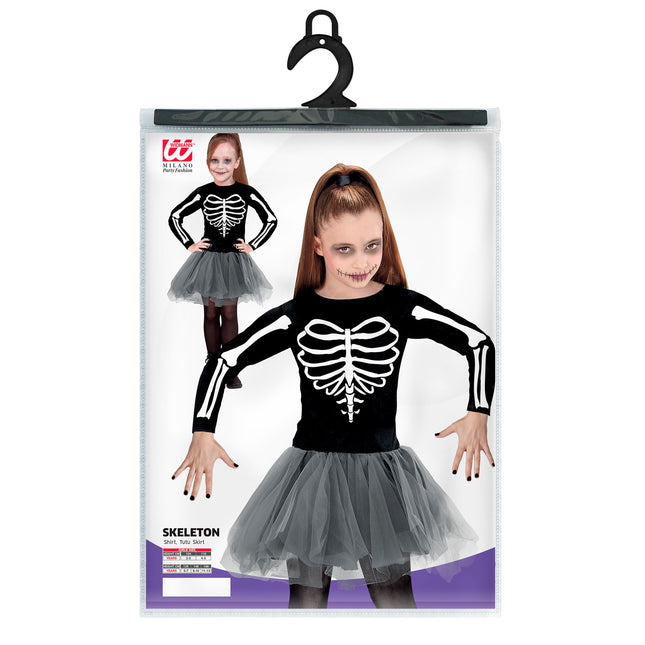Sukienka na Halloween Dziewczynka Balerina Szkielet