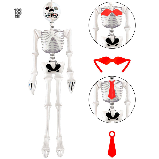 Nadmuchiwany szkielet na Halloween 1,83 m