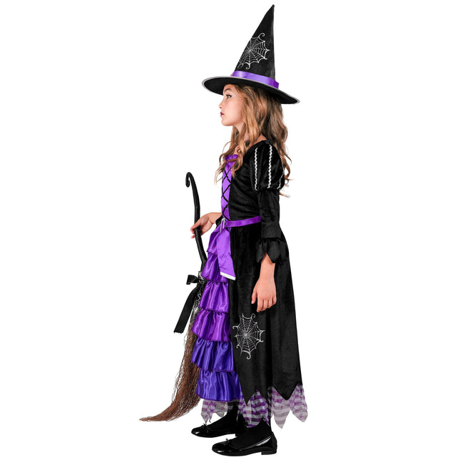 Sukienka na Halloween fioletowa dziewczyna czarownica