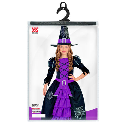 Sukienka na Halloween fioletowa dziewczyna czarownica
