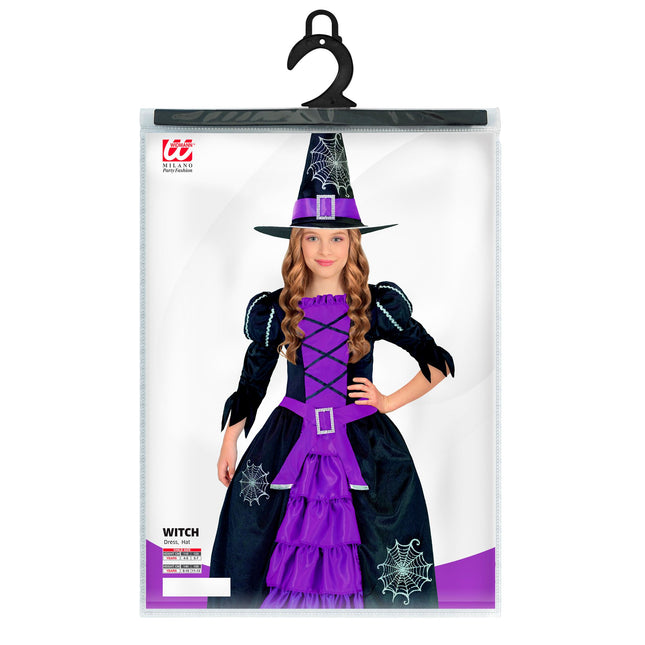 Sukienka na Halloween fioletowa dziewczyna czarownica