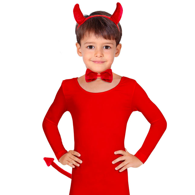 Zestaw akcesoriów na Halloween Czerwony Diabeł
