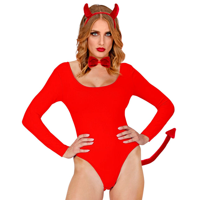 Zestaw akcesoriów na Halloween Czerwony Diabeł