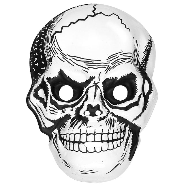Maska na Halloween Czarna Biała Czaszka