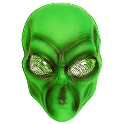 Maska na Halloween Zielony Obcy Plastik