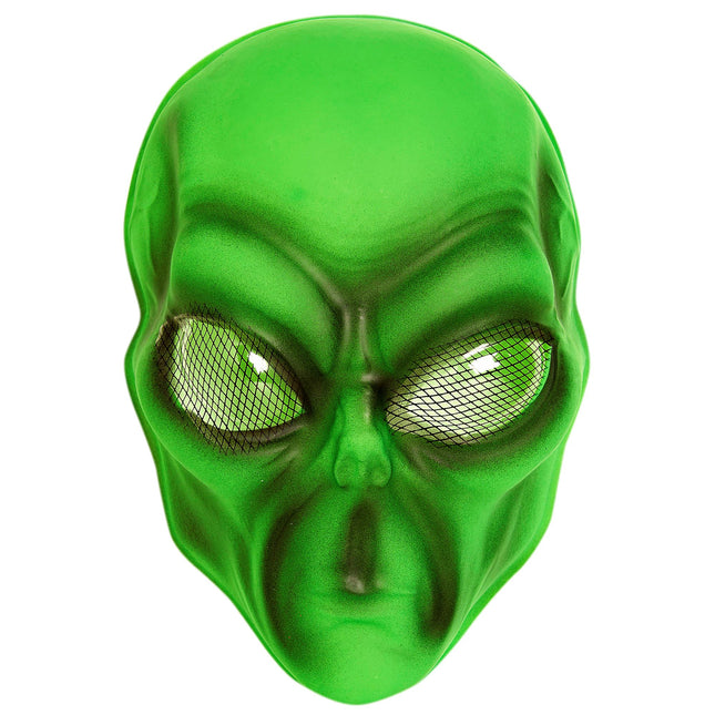 Maska na Halloween Zielony Obcy Plastik