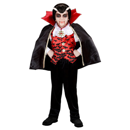 Kostium na Halloween Czarny Czerwony Wampir Chłopiec