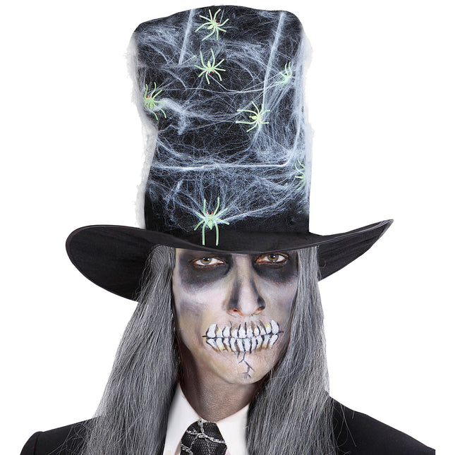 Halloweenowy kapelusz pajęcza sieć
