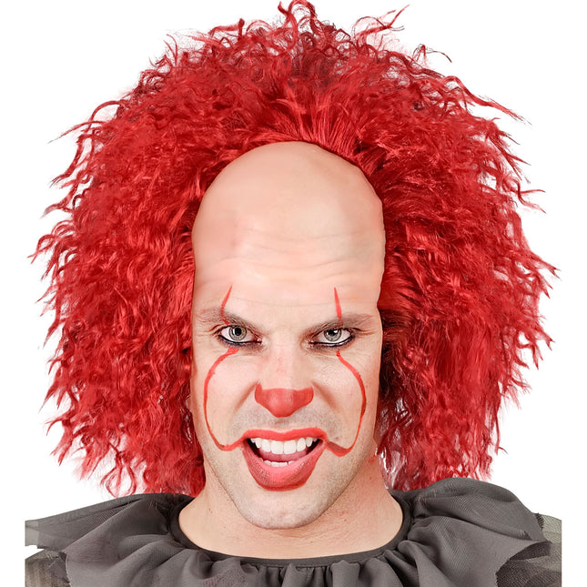 Peruka na Halloween Czerwone loki klauna