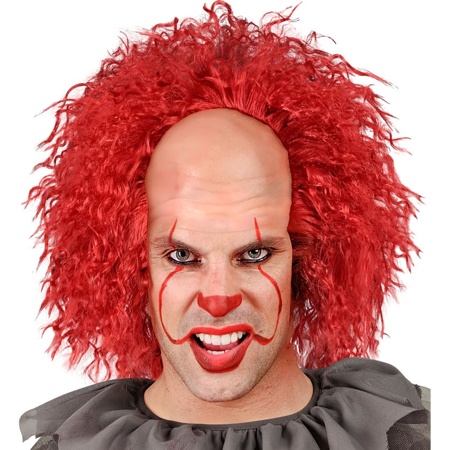Peruka na Halloween Czerwone loki klauna