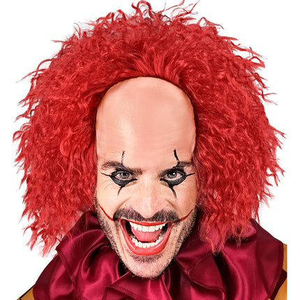 Peruka na Halloween Czerwone loki klauna