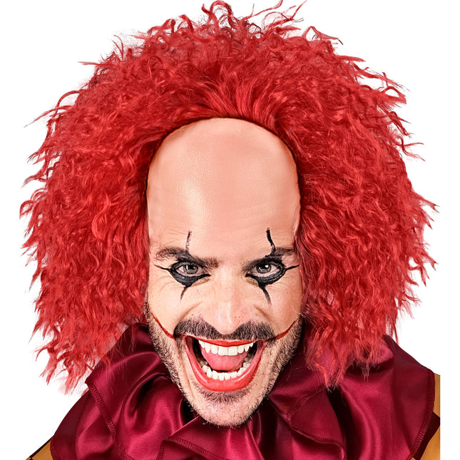 Peruka na Halloween Czerwone loki klauna